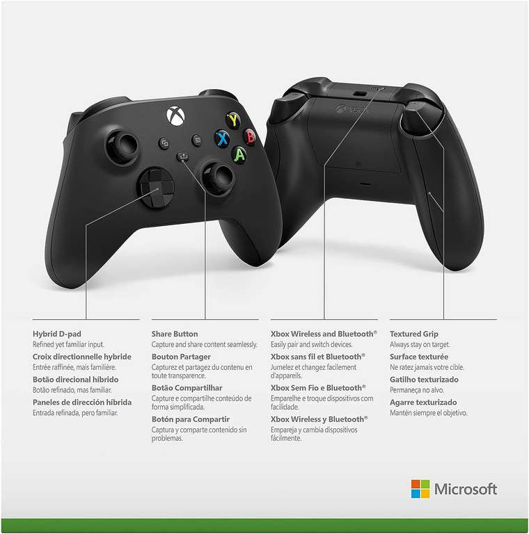 Microsoft Xbox Bezprzewodowy Kontroler Black (Xbox Series X) pozostałe kolory od 199 zł @ Amazon