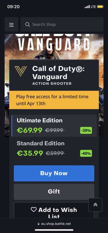 Gra PC Call of Duty Vanguard (35,99€)