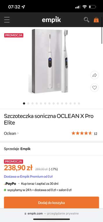 Oclean X Pro Elite (możliwe 228,90zł)