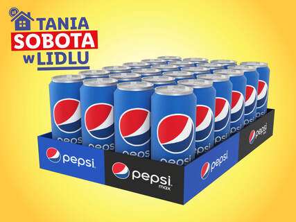 Pepsi 330ml za 1.45zł/szt przy zakupie 24 paka (Tania Sobota - 34.80zł/zgrzewka) - Lidl