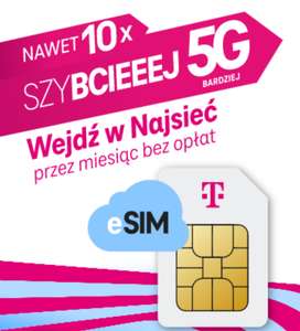 Internet T-Mobile eSim bez limitu na 31 dni @ T-Mobile