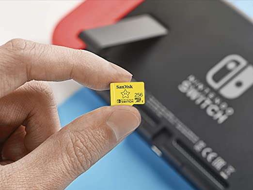 Sandisk, SDSQXAO-256G-GNCZN Karta Pamięci do Nintendo Switch, 256 GB, Żółty
