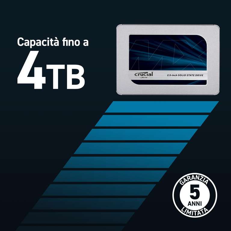 Dysk SSD Crucial MX500 4TB - 217,01€