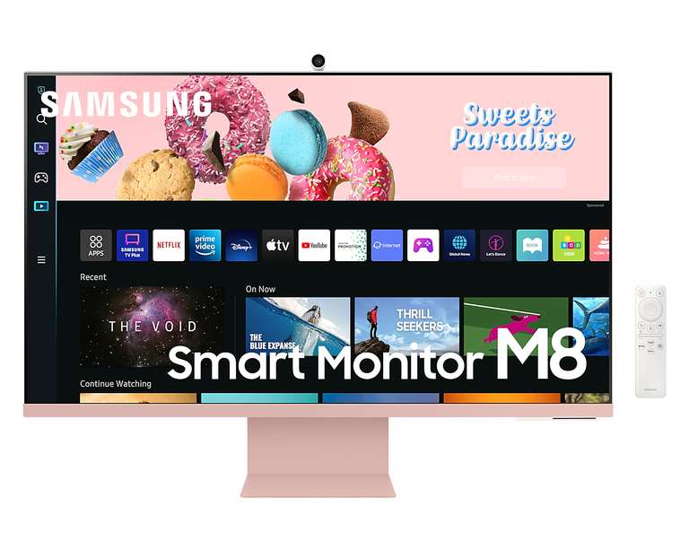 Monitor Samsung Smart M80 32" 4K (Smart TV, USB-C, 60 Hz, AirPlay) kolor zielony lub różowy @ Samsung