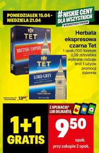 Herbata TET 100 torebek 1+1 gratis - Delikatesy Centrum