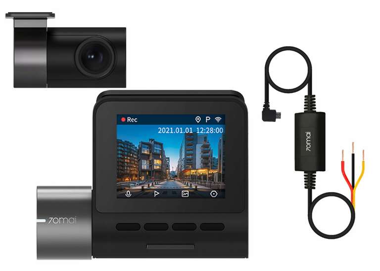 Wideorejestrator / Kamera samochodowa 70mai A500S Pro Plus+ + Kamera tylna RC09 +zasilanie trybu parkingowego