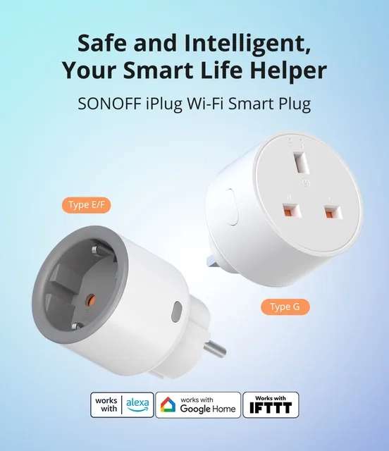 SONOFF S60 TPF wtyczka EU, Wifi, Smart inteligentne gniazdo prądu 16A $10.71