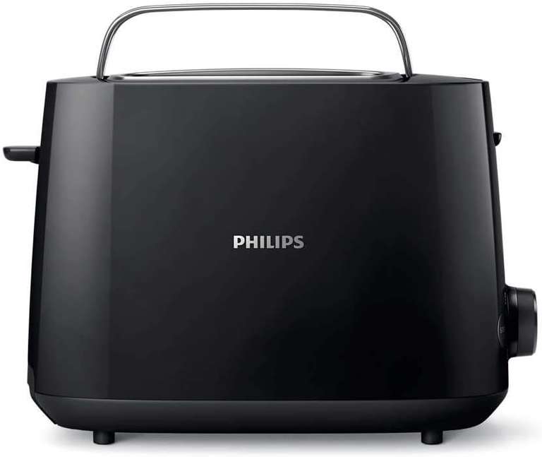 Biały i czarny Philips Toster 8 poziomów opiekania (HD2581/90)