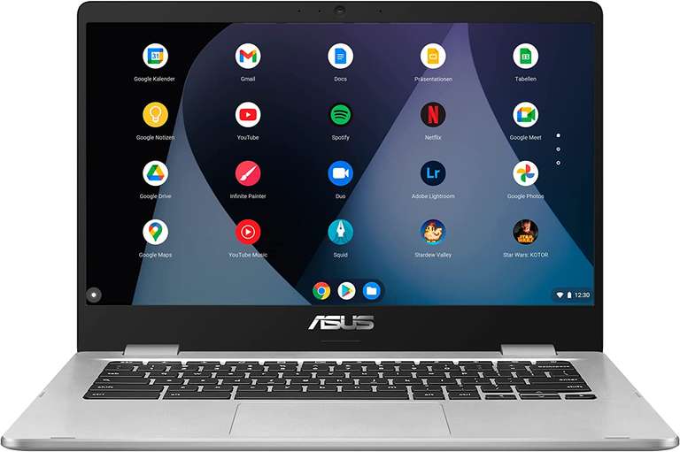 Laptop 14" ASUS Chromebook C423, HD, Celeron N3350, 8 GB RAM, 64 GB eMMC, Chrome OS (185,02 EUR)
