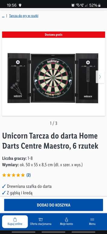 Unicorn Tarcza do darta Home Darts Centre Maestro, 6 rzutek