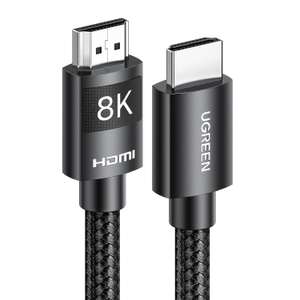 Kabel HDMI Ugreen 8K/60Hz 4K/120Hz 2 metry (2.1, Dolby, HDR10+, eARC, 3D, kompatybilny z PS5, TV Box, Switch itp.) @ Amazon