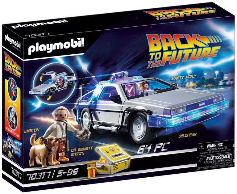 PLAYMOBIL samochód DeLorean z efektami świetlnymi Back to the Future 70317 (Powrót do przyszłości)