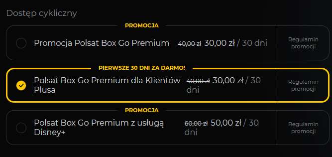 Pakiet Polsat Box Go Premium i Polsat Box Go Sport dla klientów Plus przez 30 dni za darmo