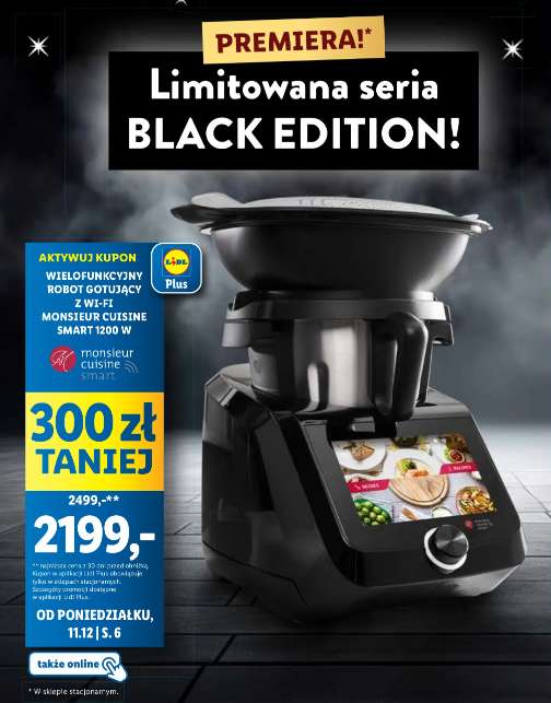 Monsieur Cuisine Smart, 1200 W, Black Edition - Lidlomix