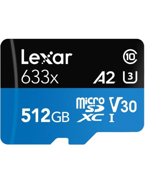 Lexar KARTA microSDXC 512GB 633x UHS-I A2 V30 (LSDMI512BB633A)