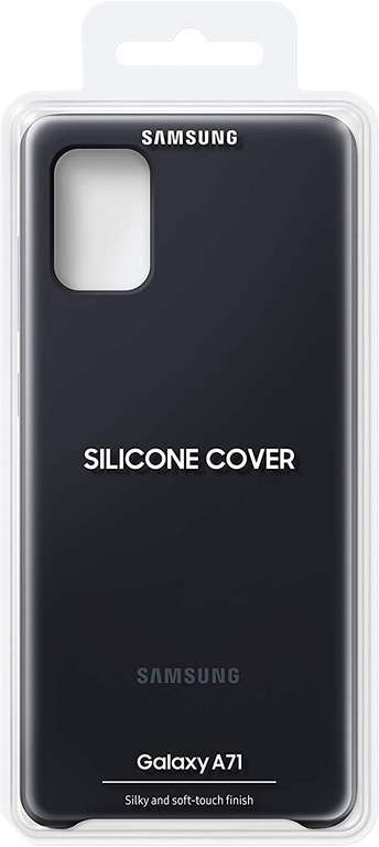 Oryginalne Etui Samsung EF-PA715 do Galaxy A71 SILICONE COVER czarny, 76.5mm X 159.8mm X 10.3mm