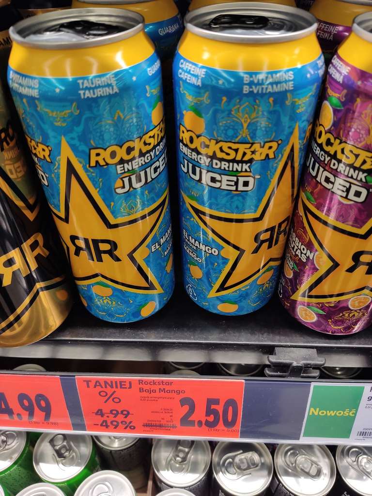 Napój Rockstar Energy Drink Baja Mango 0,5l i inne produkty 49% taniej