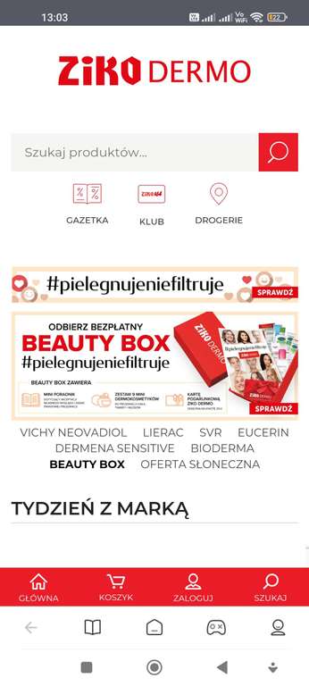 Karta podarunkowa 20 zł + Bezpłatny Beauty box 9 próbek od Ziko