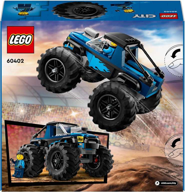 [Prime] LEGO City Niebieski monster truck 60402 (10 zł rabat w koszyku) @ Amazon