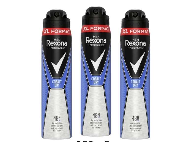 3x Rexona Men Cobalt Dry Antyperspirant Spray 250ML Allegro Days