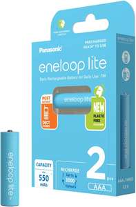 2 akumulatorki Panasonic Eneloop lite 550mah AAA (wersja AA 950mah za 14,99), dostawa z Prime 0zł