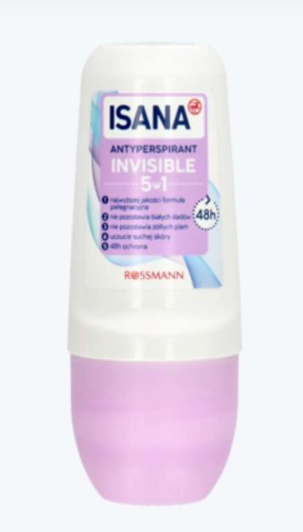 Antyperspirant lub dezodorant w kulce ISANA - różne rodzaje, 50ml
