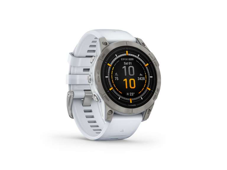 Smartwatch Garmin Epix Pro Gen 2 47 mm Sapphire Tytanowy z paskiem w kolorze mlecznego kwarcu [904.41 € + wysyłka 7,50 € ]