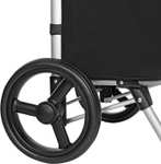 SONGMICS Wózek na zakupy z cichymi kołami, pojemność 40 l, z kieszeniami, 47 x 33 x 97 cm, stabilny i wytrzymały, czarny KST06BF