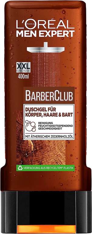 L'Oréal Men Expert Barber Club XXL Żel pod prysznic Mężczyźni Ciało Włosy i Broda 400 ml