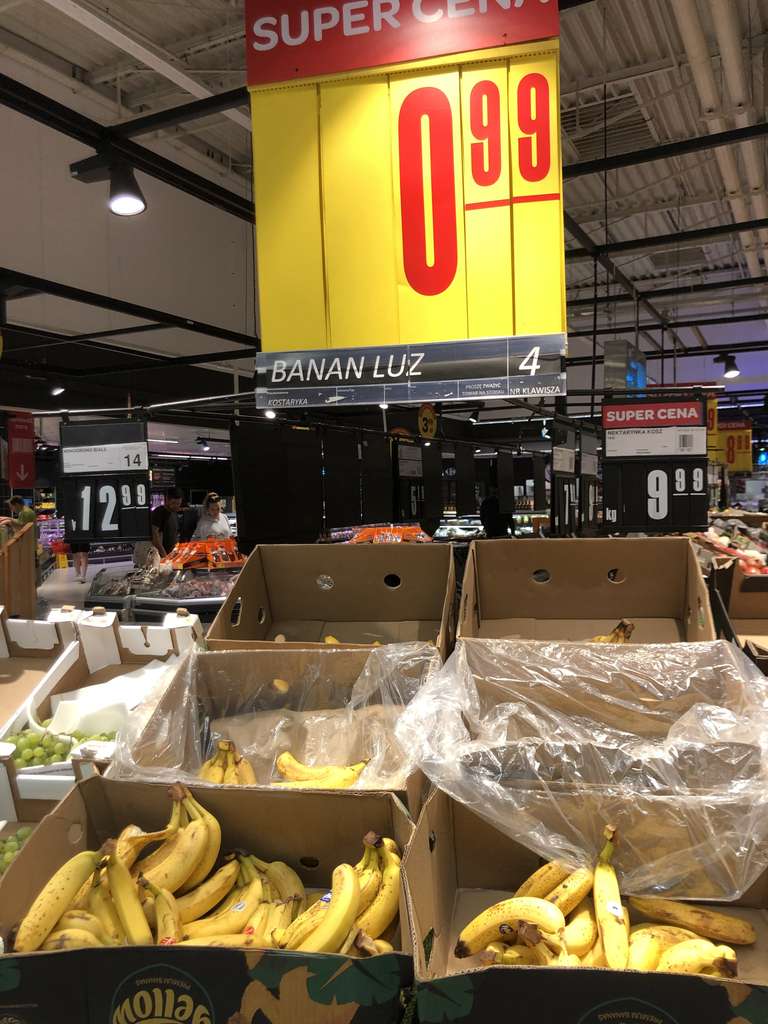 Banany za 0,99 zł/kg w Carrefour Medweckiego Kraków