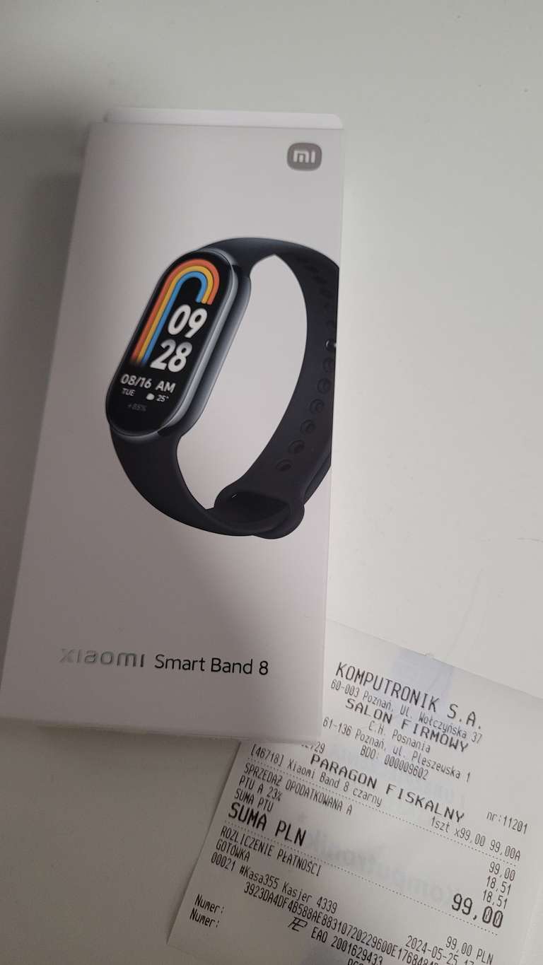 Smartband Xiaomi Band 8 czarny