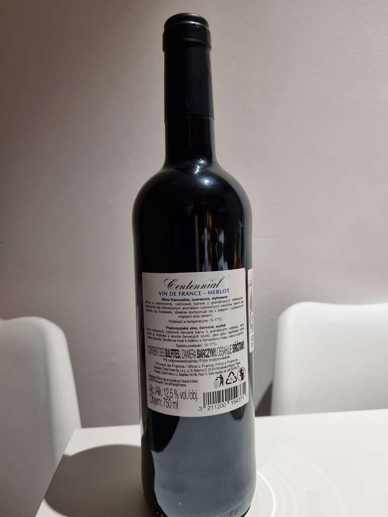 Biedronka wino centennial merlot - znalezione w biedronce Wyszków