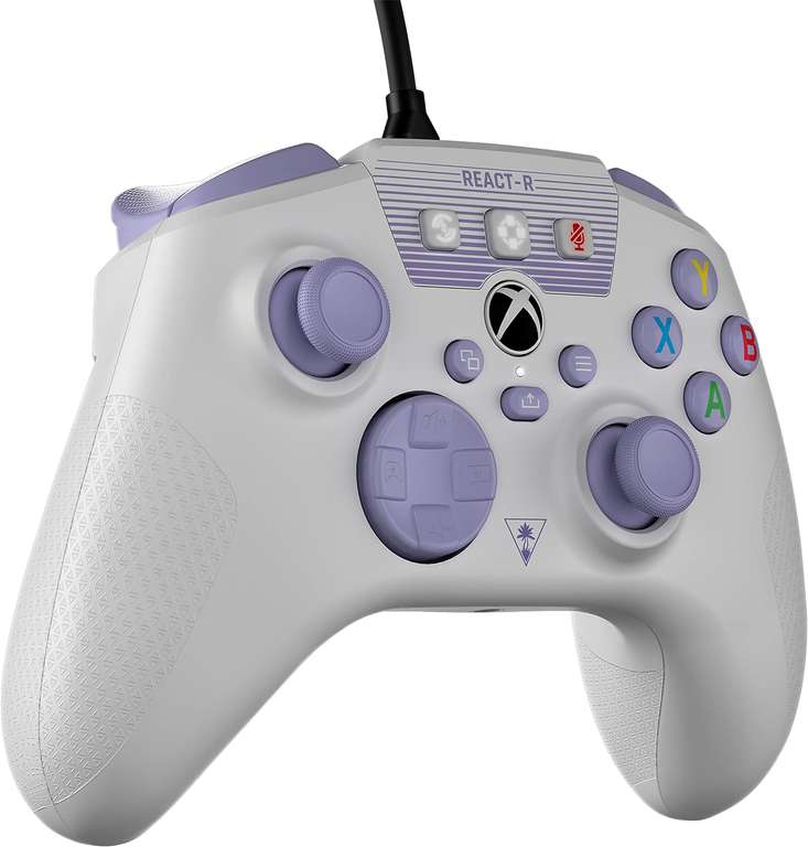 Turtle Beach REACT-R Controller White & Purple Microsoft Xbox Series, Microsoft Xbox One, PC