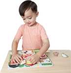 Melissa & Doug Sensoryczna tablica manipulacyjna z zamkami I zamknięciami | Drewniana zabawka | Zabawka edukacyjna | Montessori