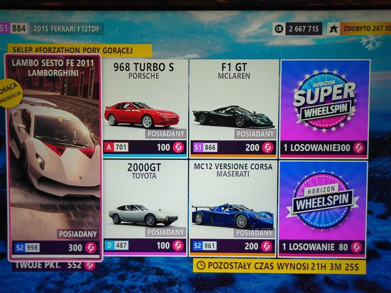Forza Horizon 5 - samochody w sklepie #FORZATHON