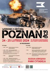 Muzeum Uzbrojenia w Parku Cytadela w Poznaniu, darmowa grochówka, zwiedzanie repliki czołgu Panzerkampfwagen V Panther, działa SU-76