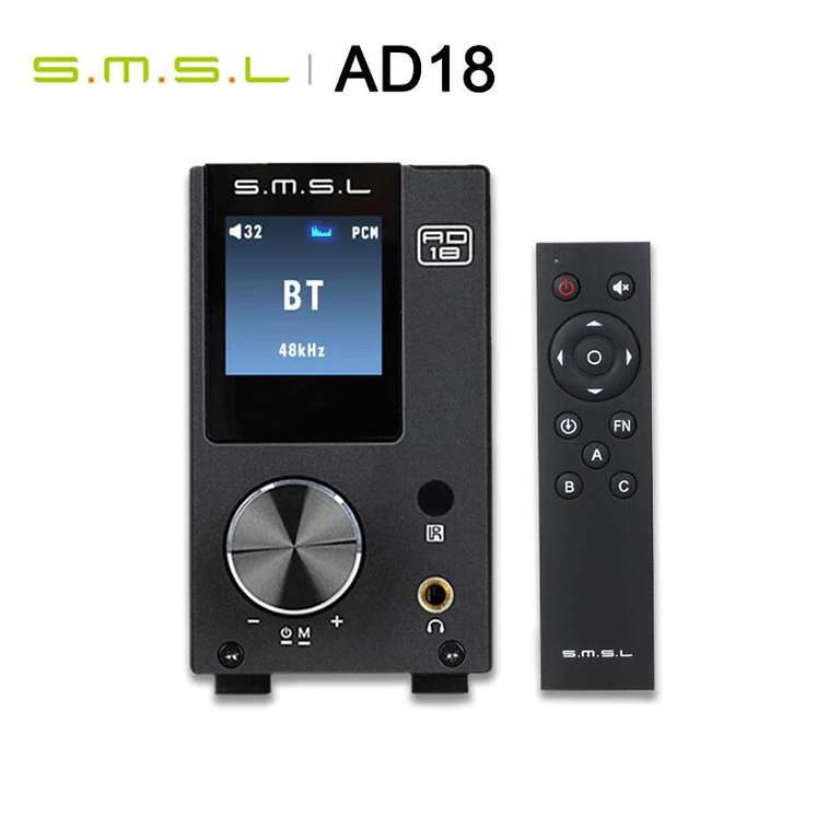 Wzmacniacz klasy D SMSL AD18 DAC, Bluetooth z Apt-X, TAS5508C + TAS5342A