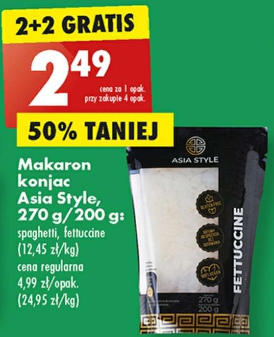 Makaron Konjac Asia Style 2+2 gratis @Biedronka
