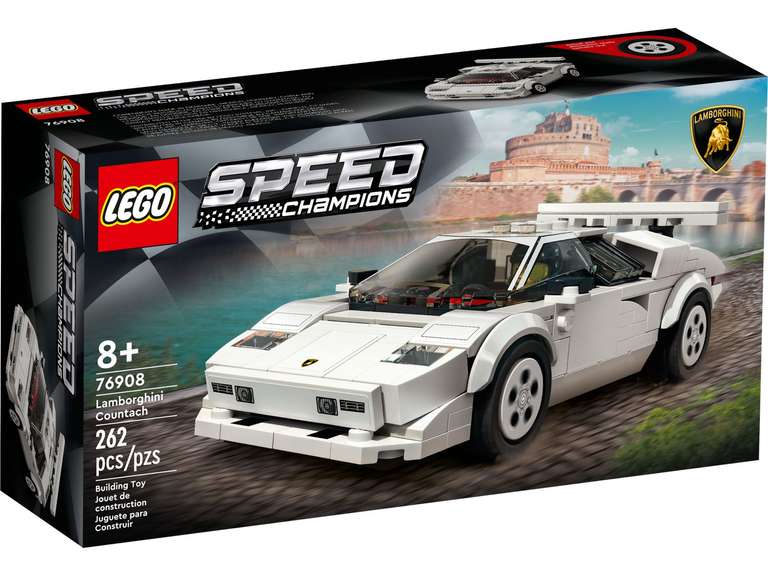LEGO 76908 Speed Champions Lamborghini Countach, City Łódź do nurkowania badacza, Ucieczka tyranozaura 76944, Strelicja królewska 10289 inne