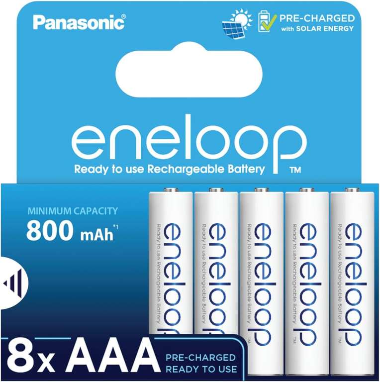 8 szt. Akumulatory Panasonic Eneloop AAA 800 mAh MCDE - 2100 cykli ładowania