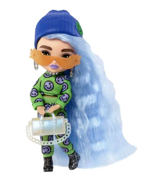 Lalka Barbie Extra Fly Minis Zielony kombinezon Jasnoniebieskie włosy