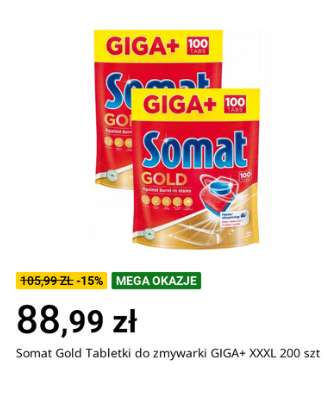 Tabletki do zmywarki Somat Gold GIGA 2x 100 szt. - Allegro Mega Okazje (09.05)