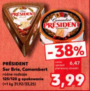 Ser President Brie, Camembert 120/125g @Kaufland