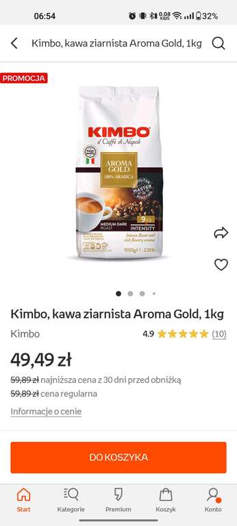 Kimbo aroma gold,lavazza,pellini kawa, ziarnista