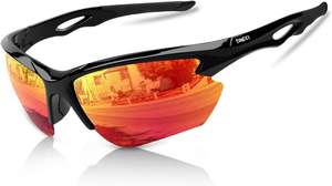 BONDDI unisex, TR 90 Unbreakable Frame polaryzacyjne sportowe okulary ochronaUV400, do jazdy na rowerze, golfa, baseballa,