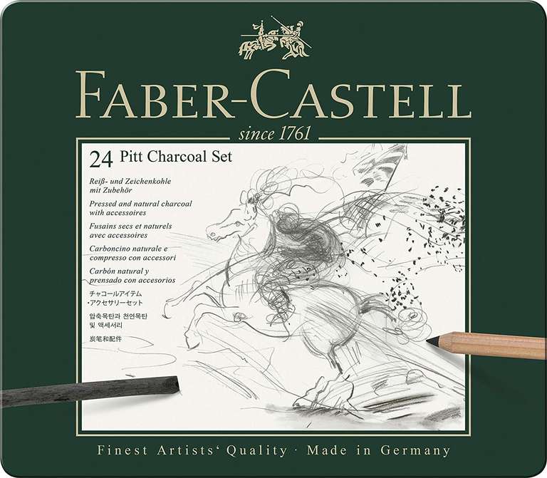 Faber-Castell Charcoal Professional - zestaw do rysowania i szkicowania (ołówki węglowe)