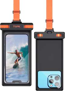 TOPK wodoszczelna pokrowiec na telefon do 7" - nowy model 2023, dotyk pod wodą, IPX8, iPhone 14 13 12 11 Pro Max Xs Plus Samsung Galaxy S22