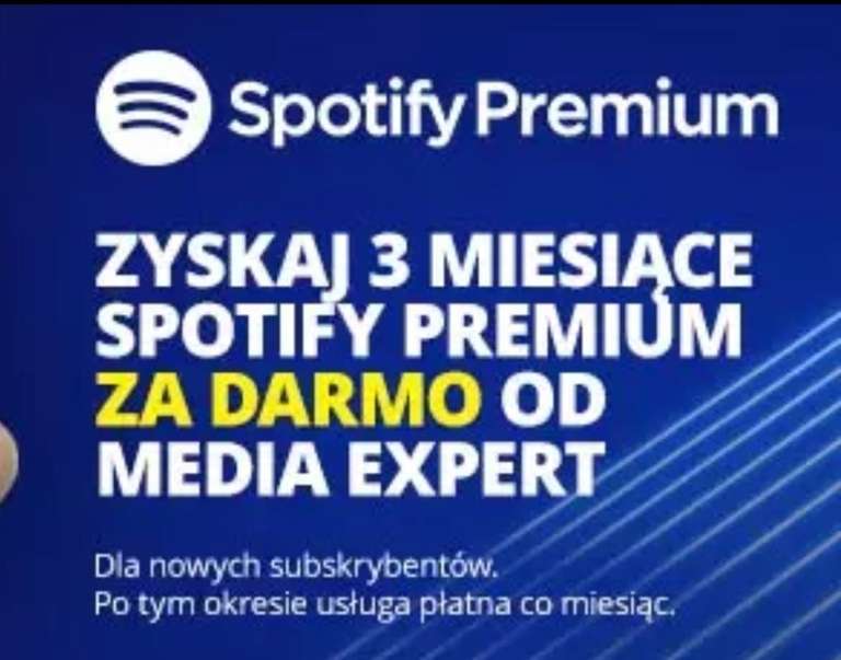 3 miesiące Spotify Premium dla nowych od Media Expert