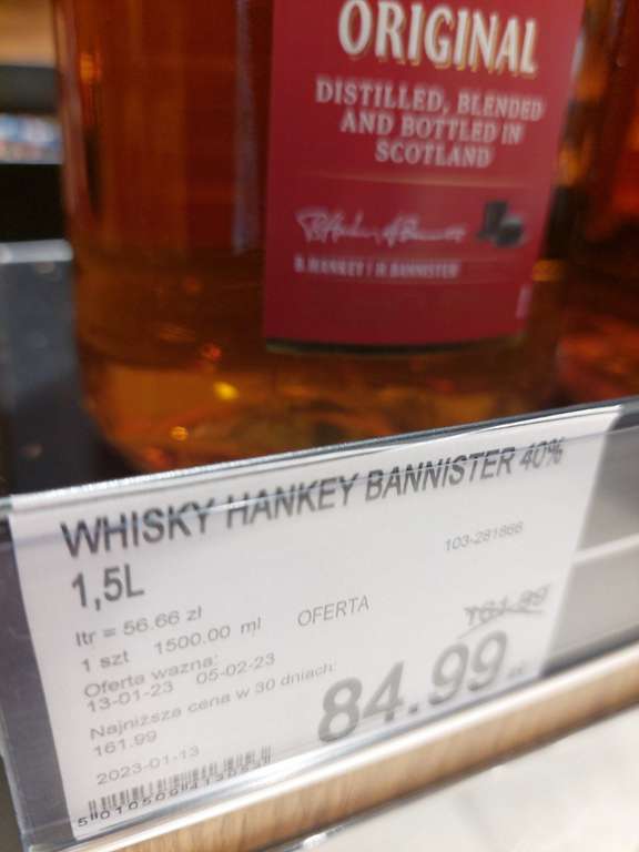 Whisky hankey bannister 1.5 l