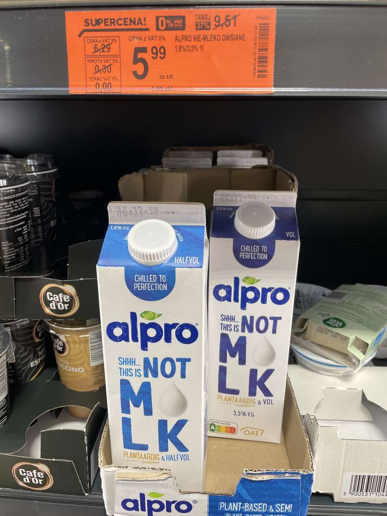 Alpro nie-mleko owsiane Biedronka